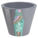 Кашпо для цветов пластиковое 5л d-23 см «Классика» Серый жемчуг