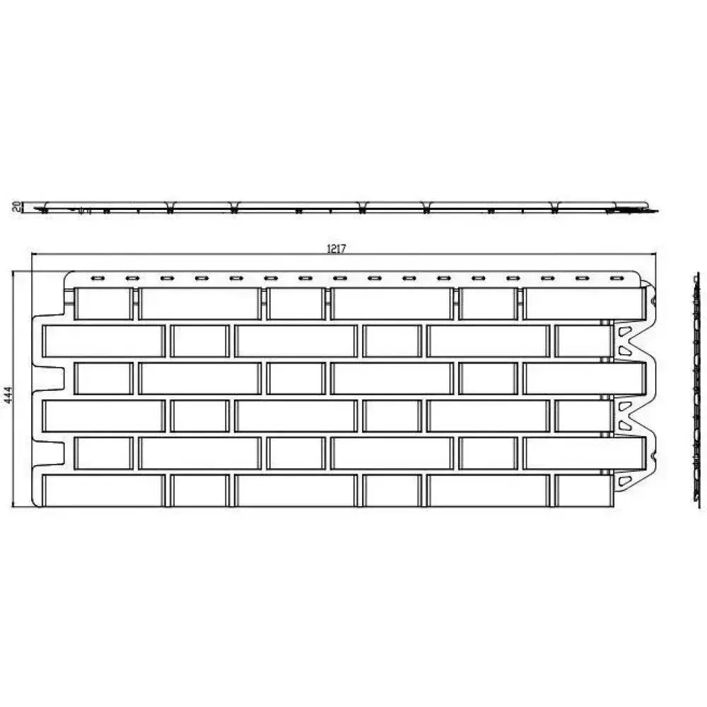 Фасадные панели Carving Bricks Camel кирпич клинкерный 1,130*0,42 м 2 уп - 20 шт