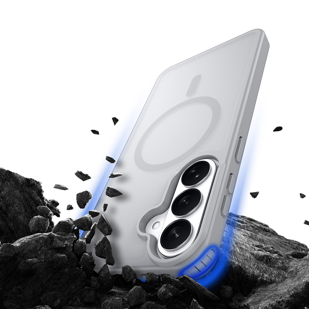 Чехол серого цвета с MagSafe для Samsung Galaxy S26, серия Yind Series от Dux Ducis