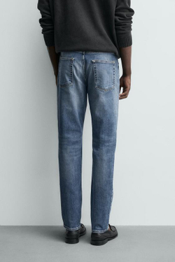 ZARA БАЗОВЫЕ ДЖИНСЫ SLIM FIT, СИНИЙ