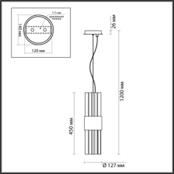 4786/2 HALL ODL21 420 золото/металл/стекло Подвес E14 2*40W VIKETA