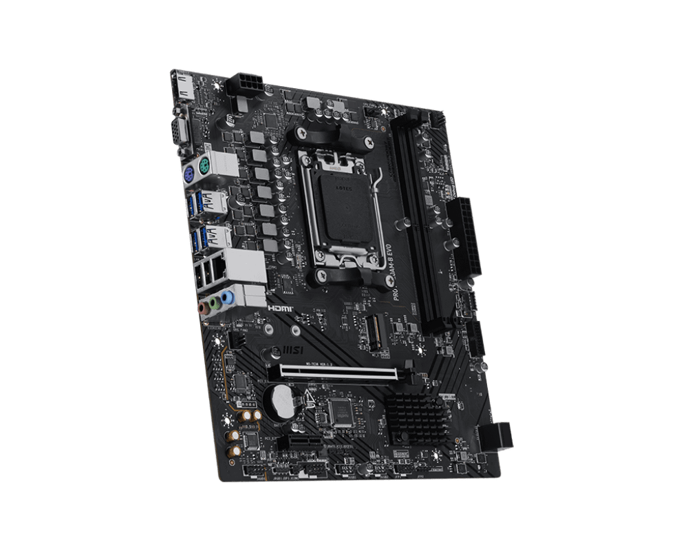 Материнская плата MSI PRO A620AM-B EVO AM5 2xDDR5 4xSATA3 RAID M.2 1xD-Sub 1xHDMI GLAN mATX