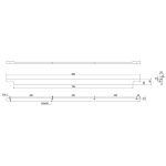 Ручка-профиль накладная L.896мм, отделка белый бархат (матовый)