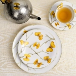 Чайная чашка с блюдцем Michael Aram Butterfly Ginkgo Gold