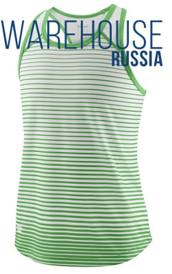 Футболка для девочки теннисная Wilson G Team Striped Tank - разноцветный