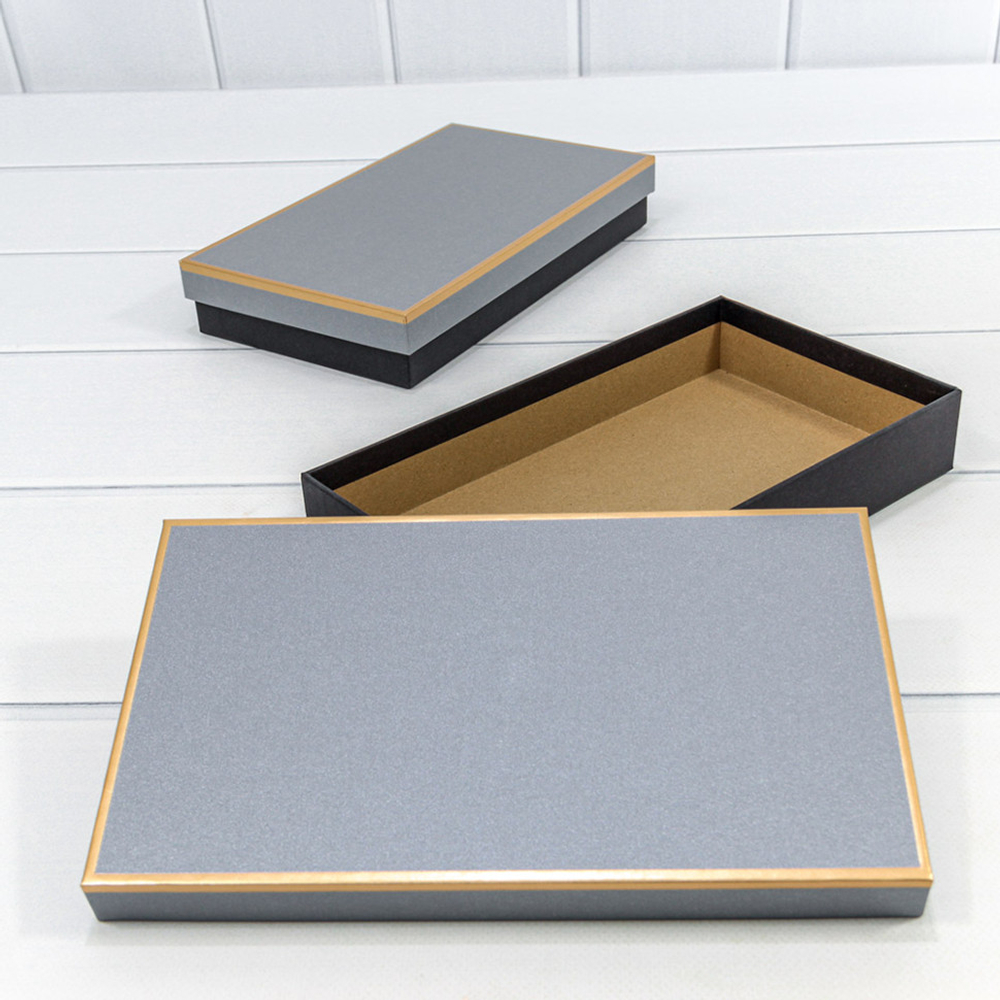 Коробка Ювелирная 24х14х4 см Набор 2 шт (Серый)