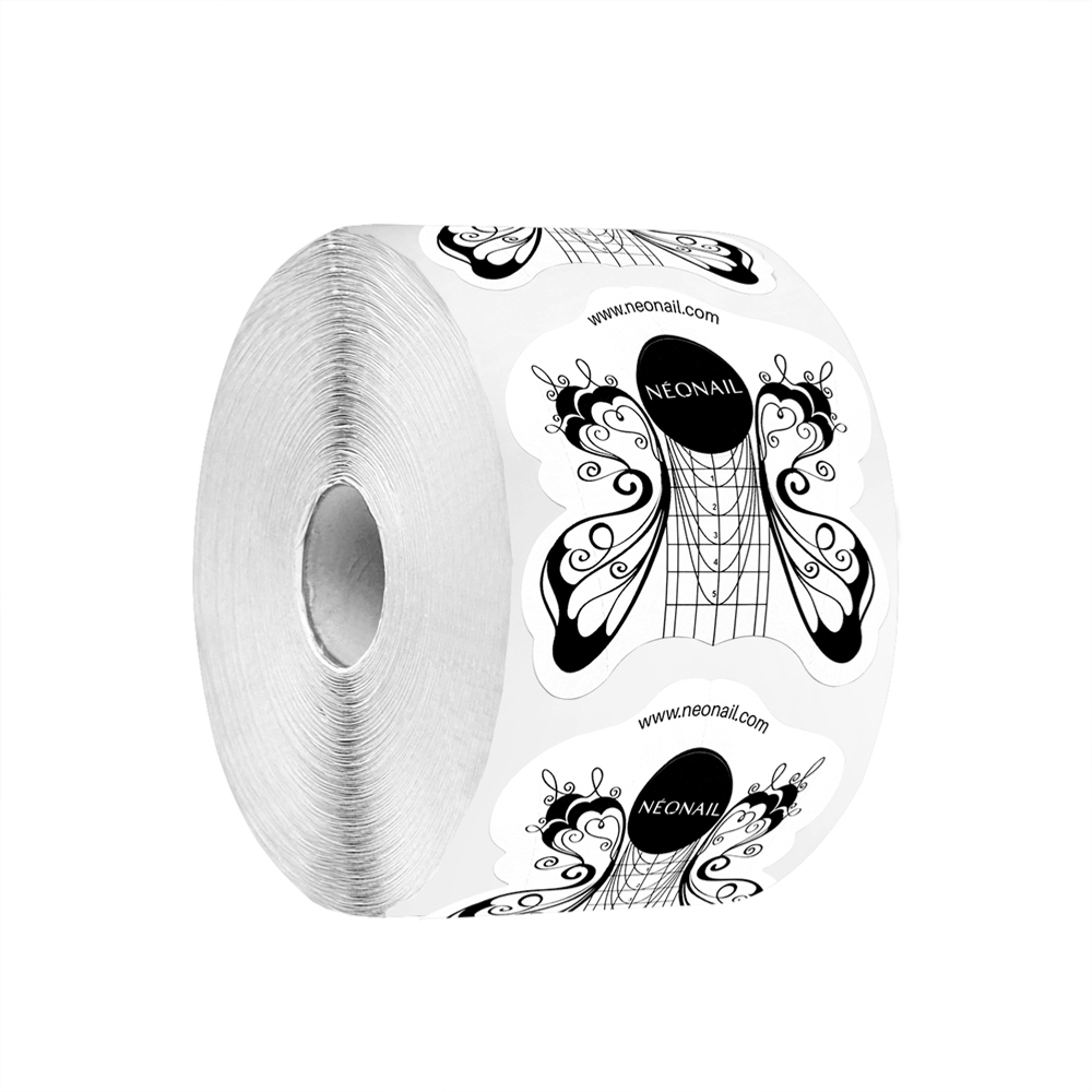 NEONAIL Nail Forms Butterfly - Шаблоны для гель-лака и акрила, 500 szt.