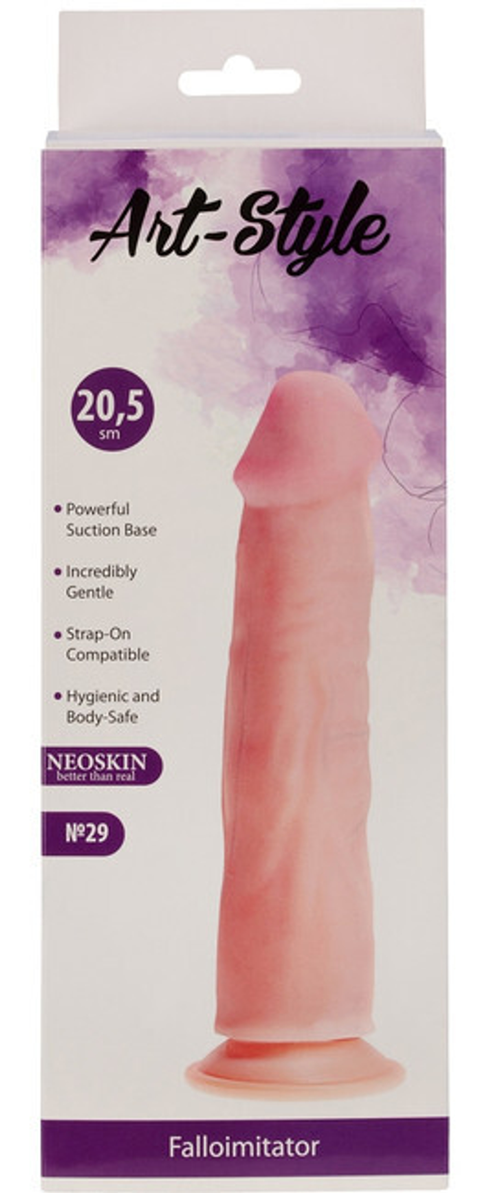 Реалистичный фаллоимитатор Art-Style Neoskin №29 (22 см , телесный) (Цвет: телесный)