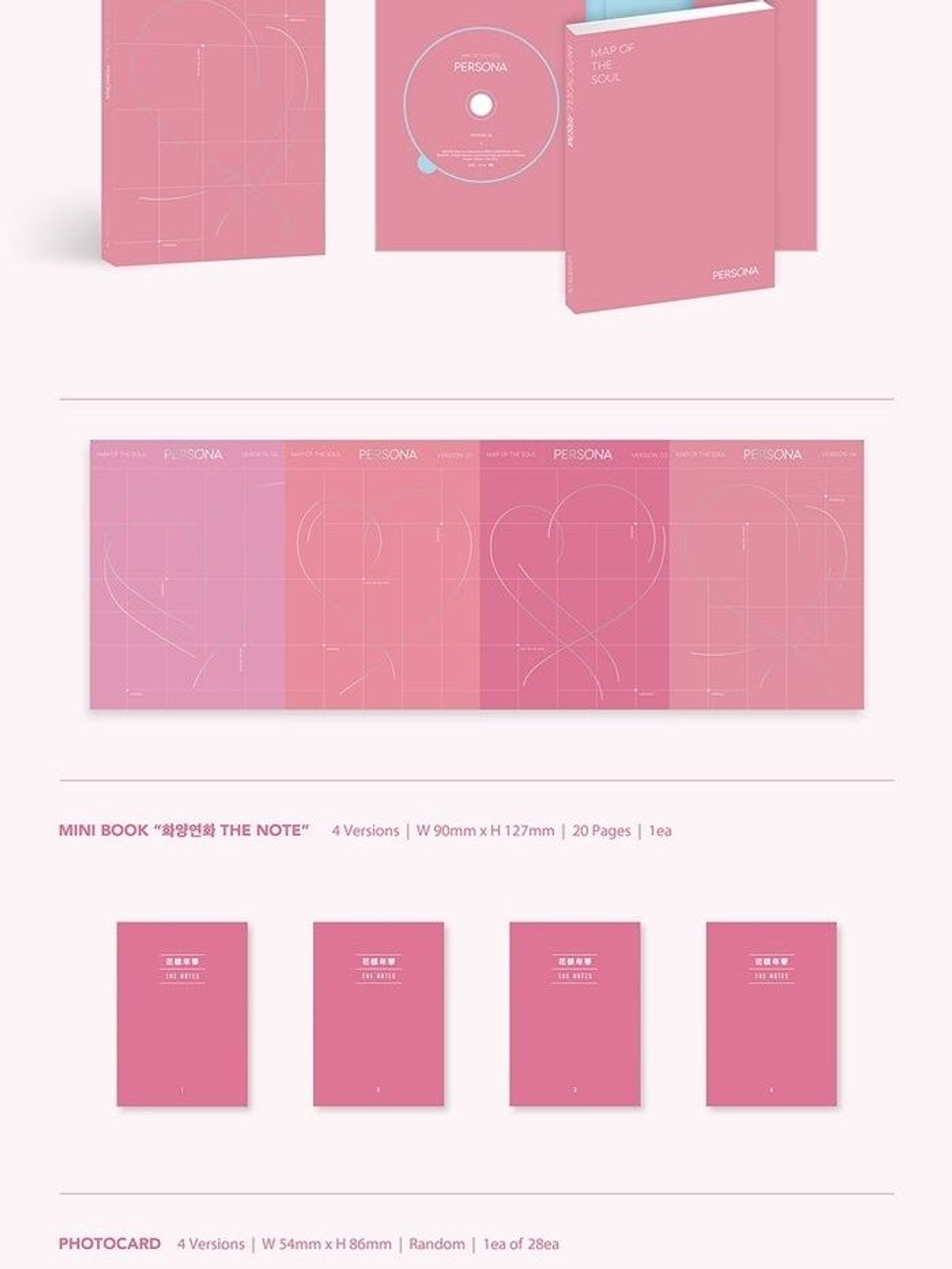 Альбом BTS - Map Of The Soul: Persona Album 4 Version SET