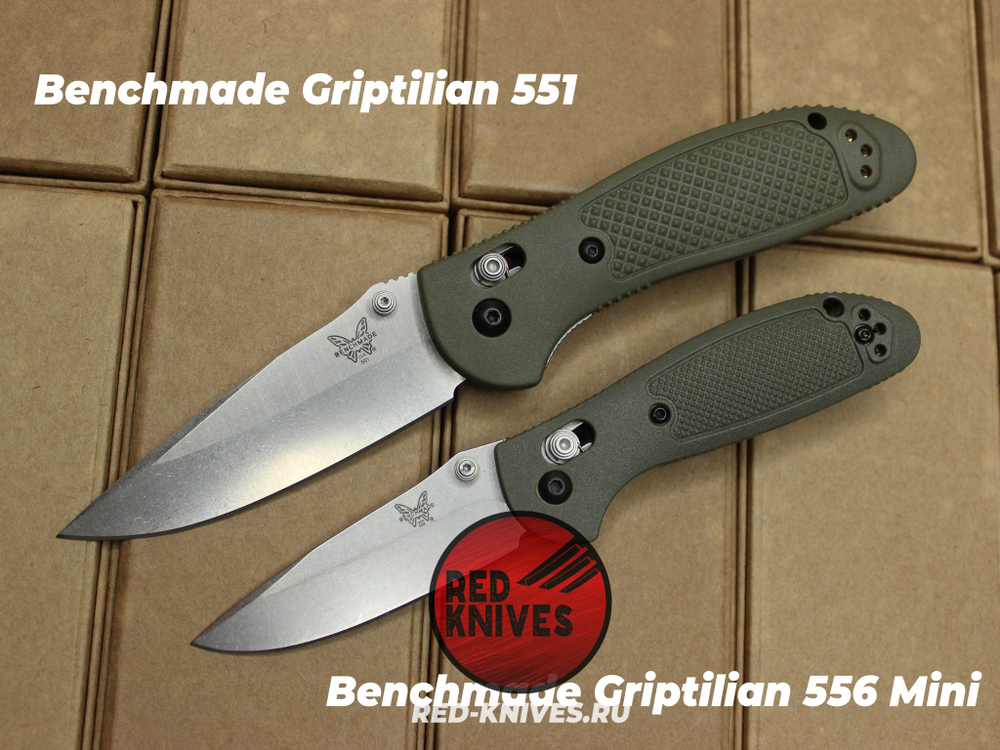 Нож Benchmade 556 Griptilian Mini - оранж нейлон, клинок черный RK/Н39