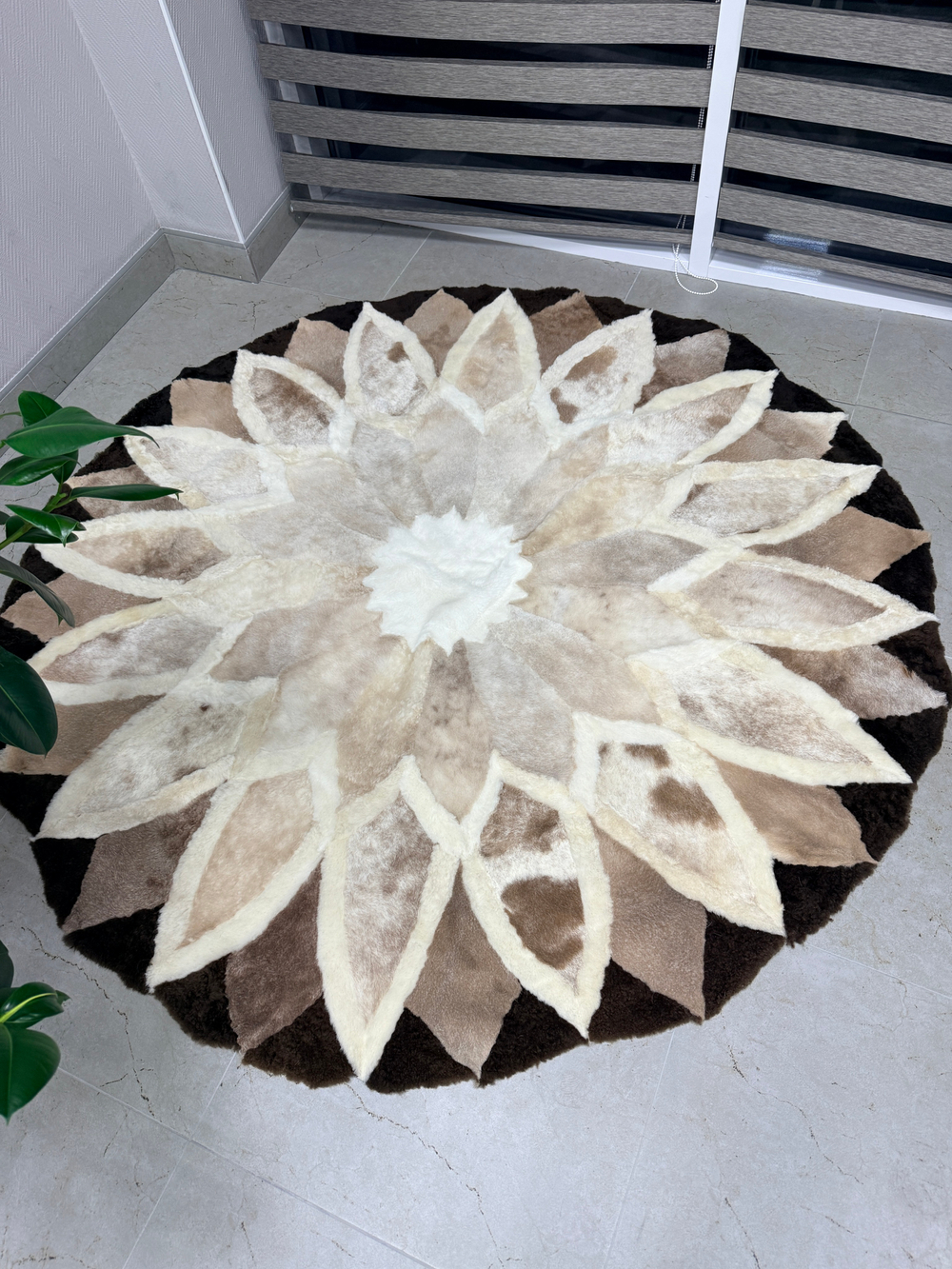 Ковер шкура натуральная овчина меховой