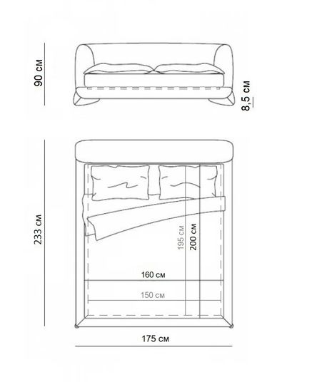 Дизайнерская кровать Softbay 160см