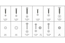 Набор метрических гаек и болтов Сервис Ключ 347 предметов 73347