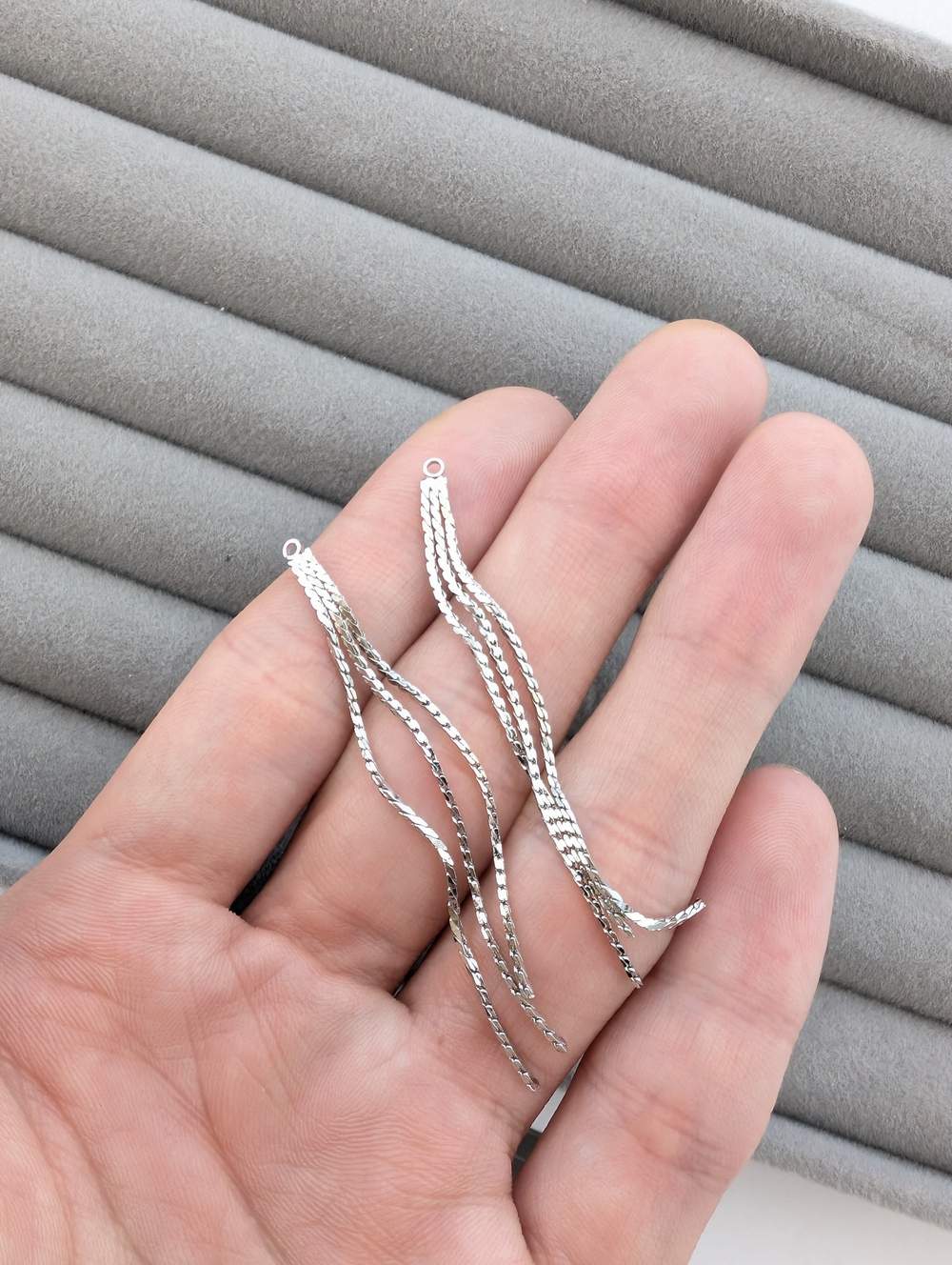 Подвеска для серёжек родий