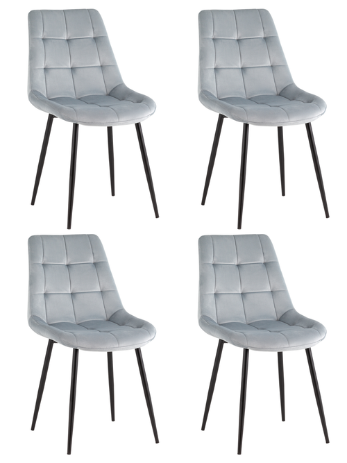 Стул Флекс New велюр пыльно-голубой 4шт.