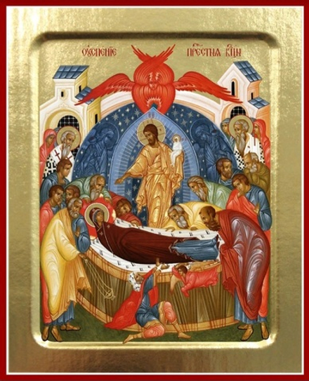Икона Пресвятой Богородицы, Успения на дереве: 125 х 160 (Синопсисъ)