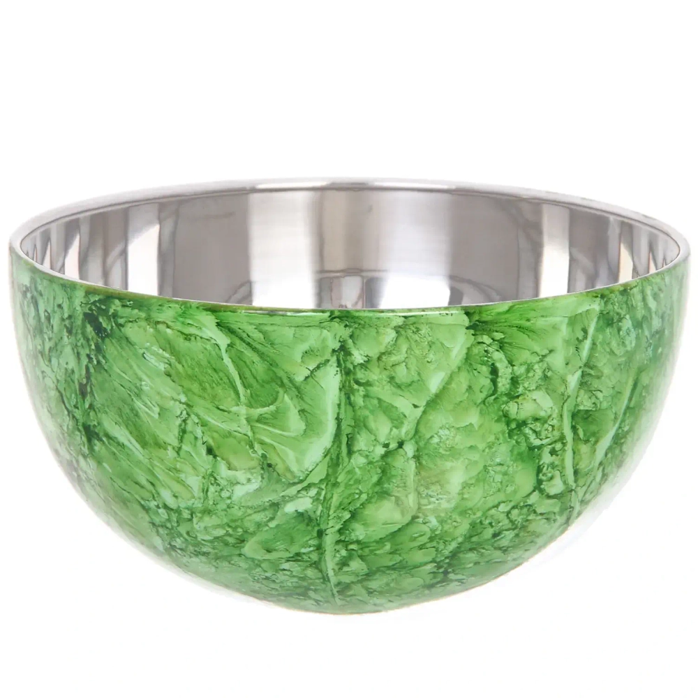 Салатник из нержавеющей стали 0,3л 12*6см цветное покрытие «гранит»