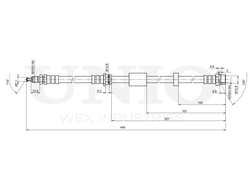 Шланг тормозной UNIO BRH-10064