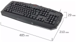 Клавиатура проводная игровая SONNEN Q9M, USB, 104 клавиши + 10 мультимедийных
