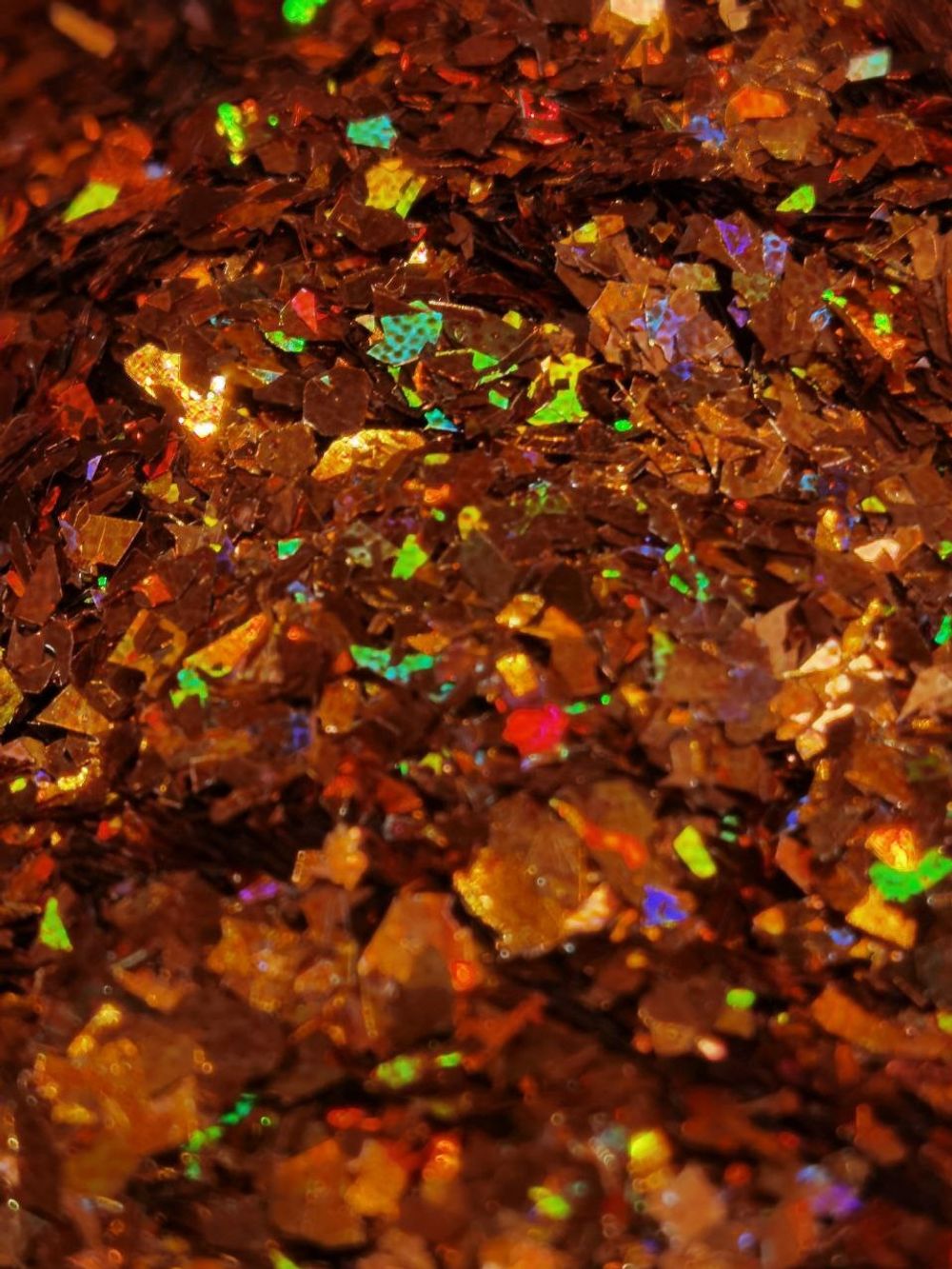 Хлопья - слюда 88811- Карамельный янтарь голографик - для литья изделий и творчества