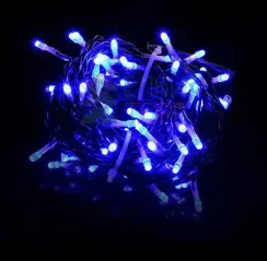 Комплект мерцающих гирлянд на деревья 60 м., 3 луча по 20 м, 24V, 600 синих LED ламп, черный ПВХ, LTC (KDD600BLW-11-1B)