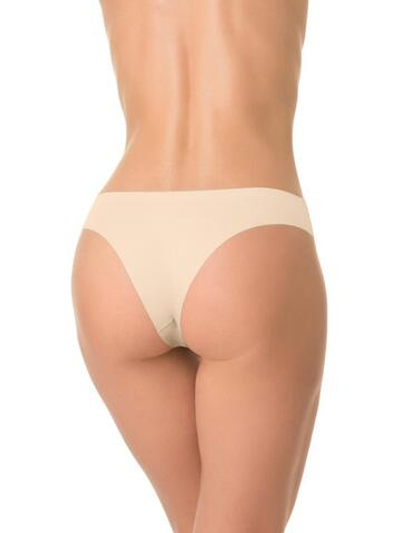 Нейлоновые трусики-бразилиана (Размер: L) (Цвет: бежевый)