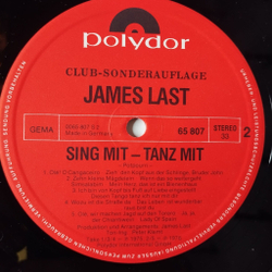 Винтажная виниловая пластинка LP James Last Джеймс Ласт Sing Mit Tanz Mit (Germany 1976)