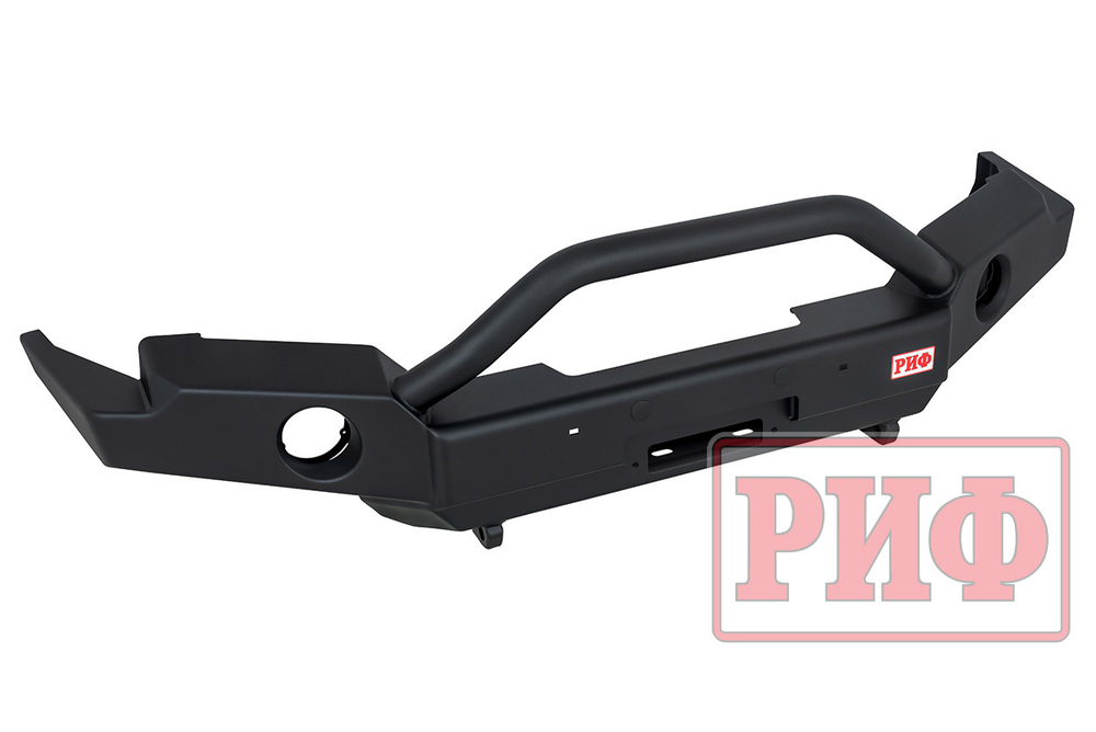 Бампер силовой передний для ГАЗ Соболь NN под штатные фары, с центральной защитной дугой, стандарт РИФ