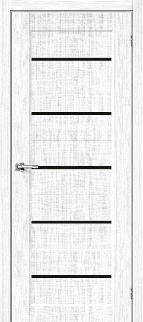 Дверь Мода-22 Black Line / Цвет Snow Melinga / Двери Браво