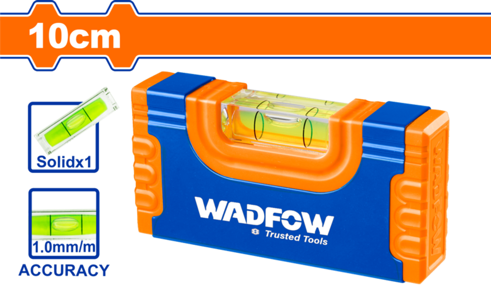 Уровень спиртовой мини 100 мм (30/300) WADFOW WSL0G10