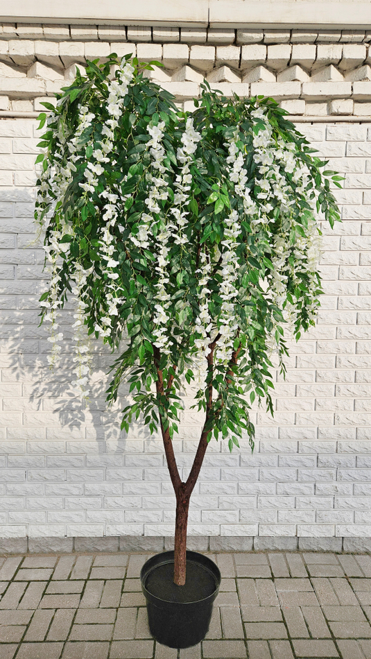 Искусственная Акация белая 240см в техническом кашпо