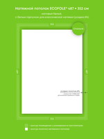 Натяжные потолки: 9.9 м2, 17.7 м2, 17.1 м2, 9.9 м2