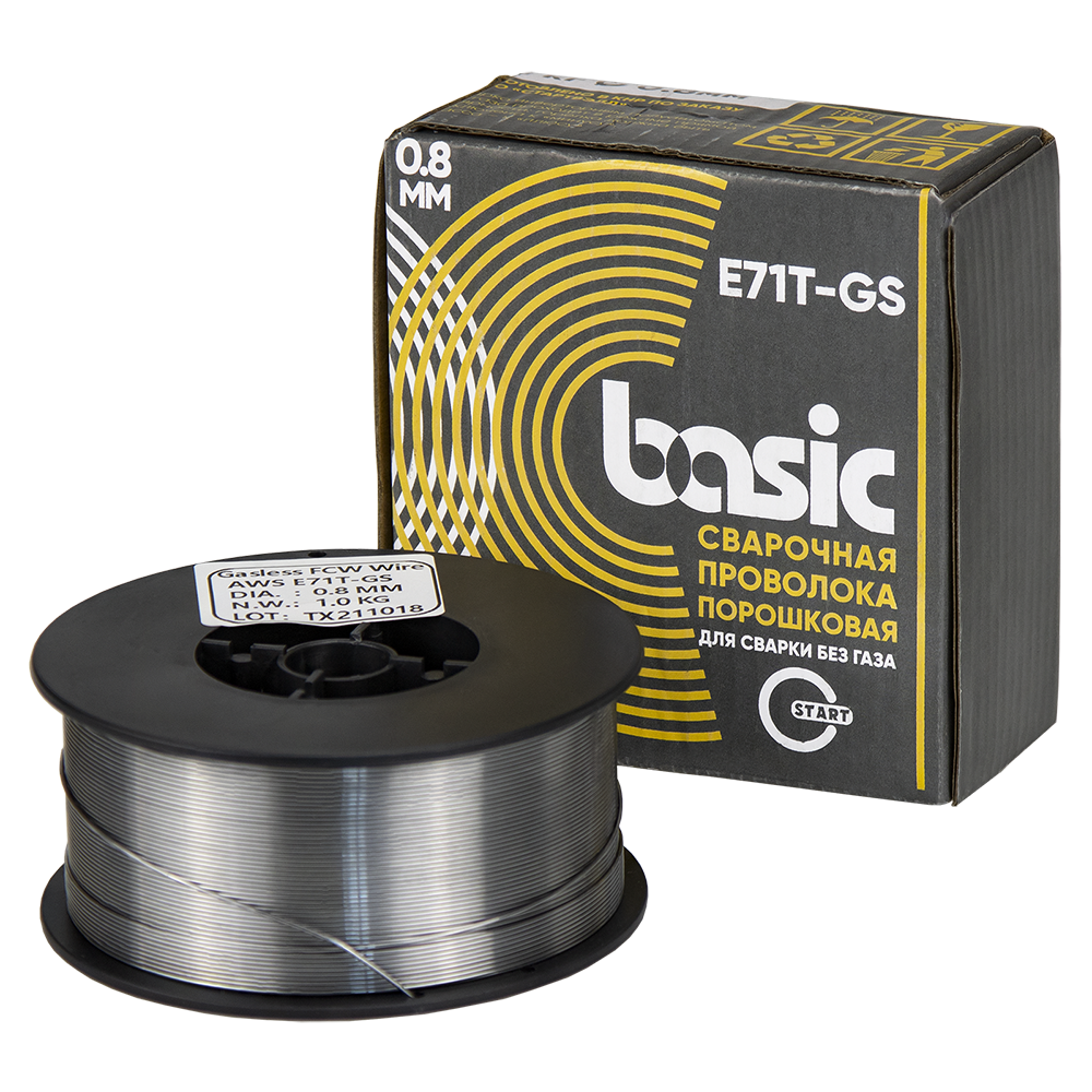 Проволока сварочная порошковая Basic E71T-GS д.0,8 (1 кг) OSA START STB7108