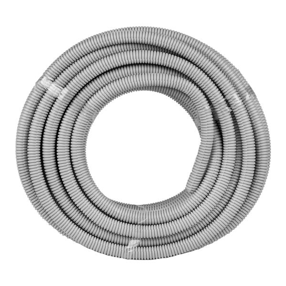 Труба гофр. ПВХ с протяжкой d25 мм (25 м) серая EKF-Plast (25.00 шт.)