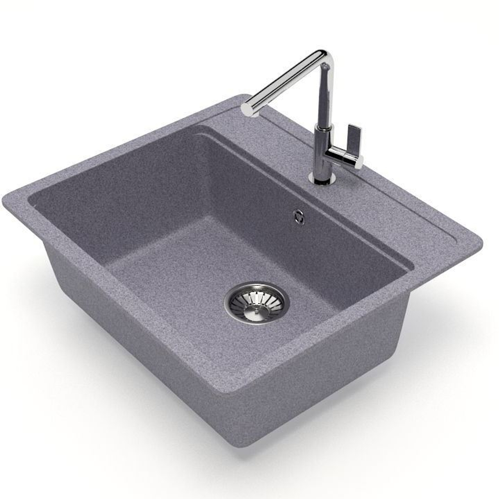 Кухонная мойка GLANZ J009-G35 570x505мм Темно-серый