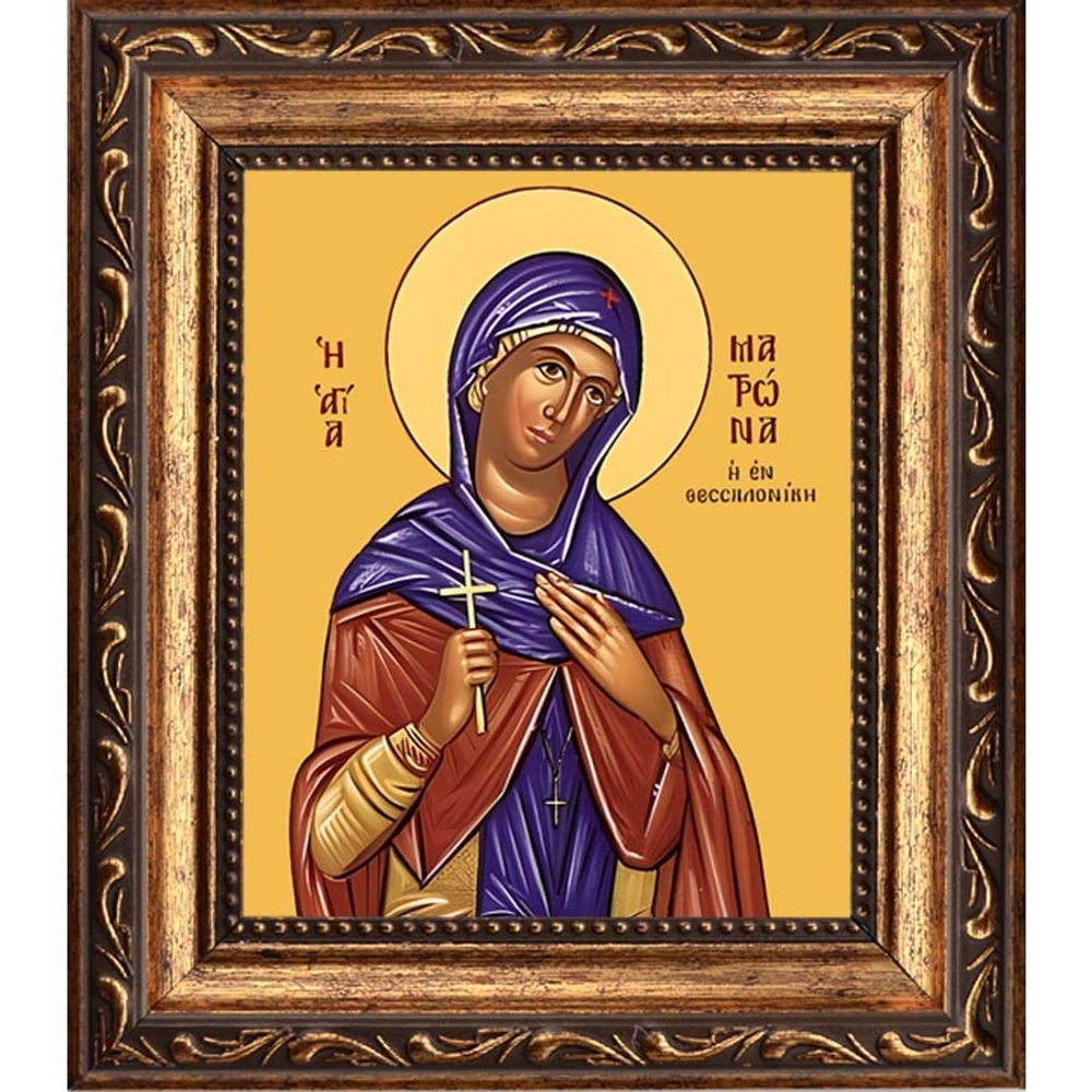 Матрона Солунская (Фессалоникийская) мученица. Икона на холсте.