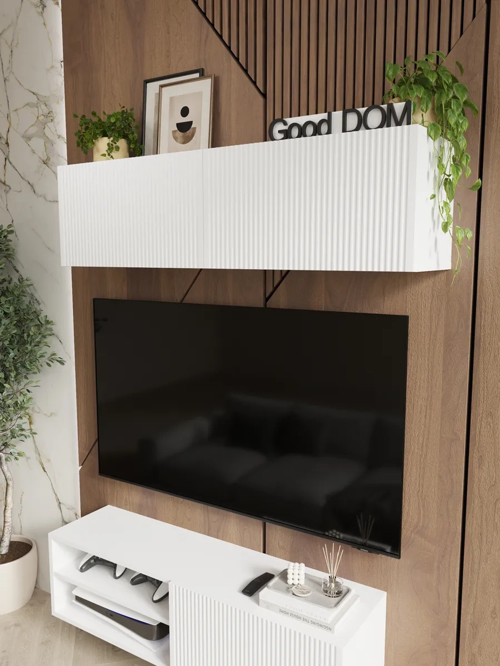 Тумба для ТВ-зоны подвесная, 110см.