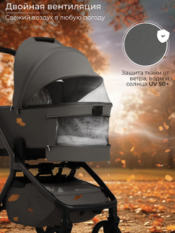 Детская коляска 2 в 1 Sweet Baby SBL Orso 427634 Dark Grey