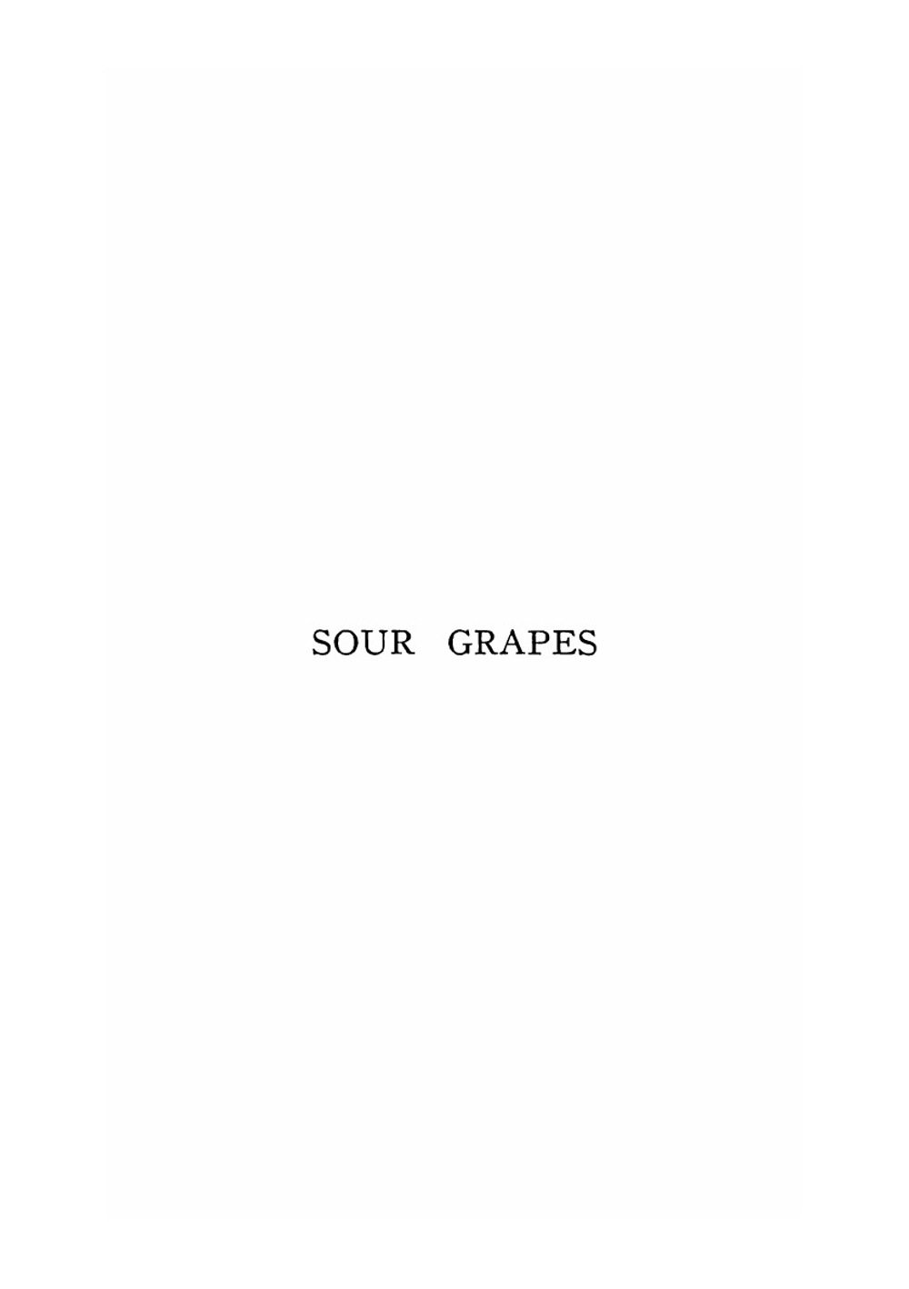 Sour grapes. A book of poems | William Carlos Williams