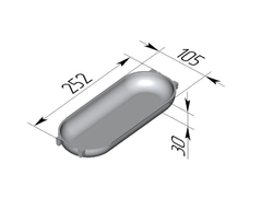 Батонница овальная 250х105х30 мм