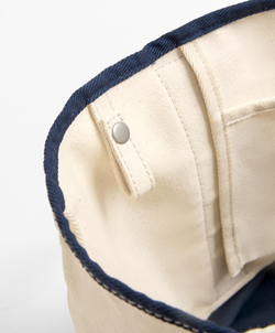 Oysho Сумка-шоппер из холста, бежево-синий