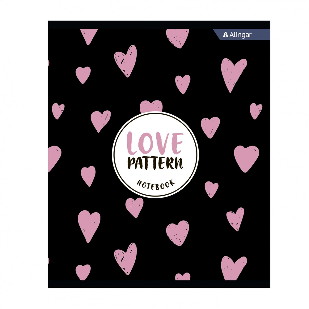 Тетрадь 36 л., А5, клетка, Alingar " Орнамент", скрепка, второй блок, мелованный картон (стандарт), 4 дизайна в пленке т/у