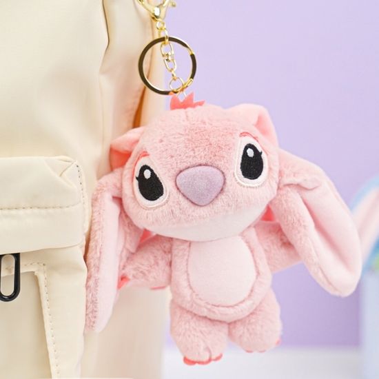 Мягкий брелок Стич "Милый глазастик" 12см, розовый