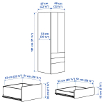 Шкаф - PLATSA/ SMÅSTAD / SMАSTAD  IKEA/ ПЛАТСА/СМОСТАД  ИКЕА, 60x57x181 см, белый/серый