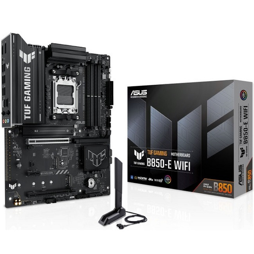 Материнская плата ASUS TUF GAMING B850-E WIFI (AM5/AMD B850/4xDDR5/2xPCI-Ex16/3xM.2/SB/Wi-Fi/BT/DP/HDMI/ATX)