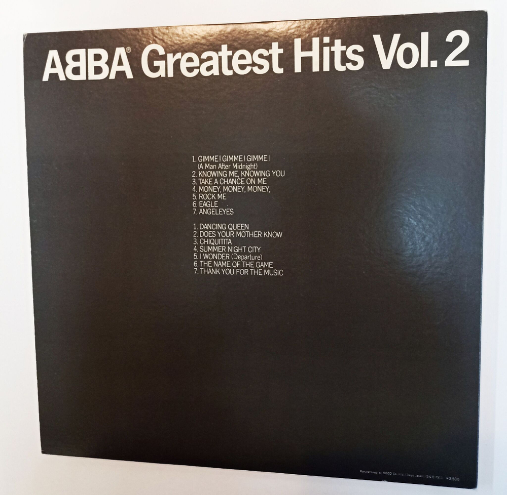 Винтажная виниловая пластинка LP ABBA Greatest Hits Vol. 2 (Japan 1979) (Obi)