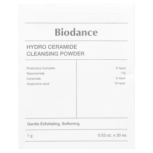 Biodance, Очищающая пудра Hydro Ceramide, 30 пакетиков по 1 г (0,03 унции)