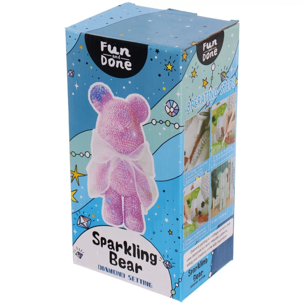 Набор для творчества «ЧУДО-МИШКА», цвет сиреневый, ушко и носик серебро, 22*10см (коробка)