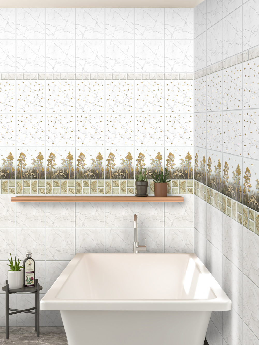 Панель ПВХ фотопечать с глиттером Аэлита золото 2700х250мм