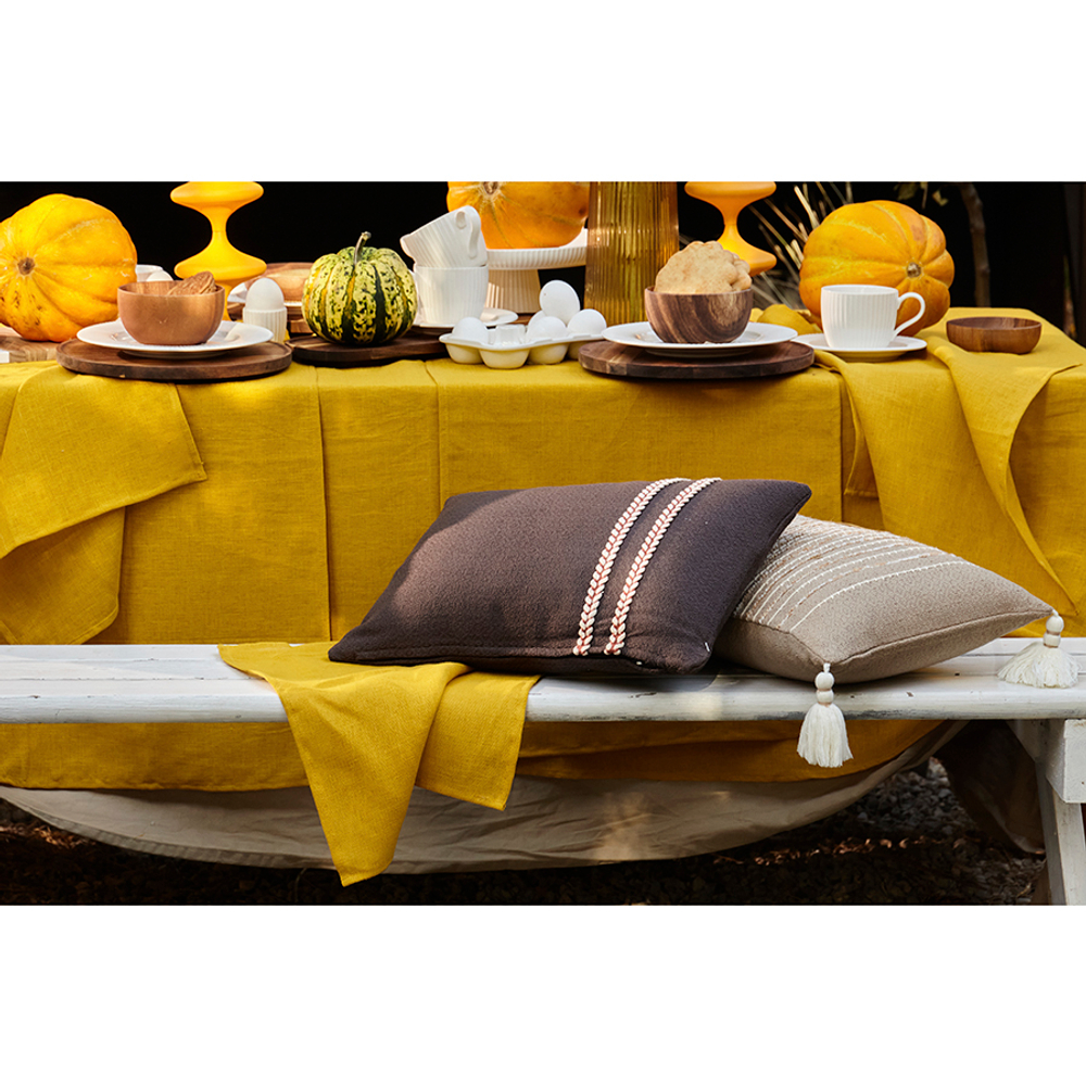 Подушка декоративная базовая flowers серо-бежевого цвета из коллекции ethnic, 30х45 см